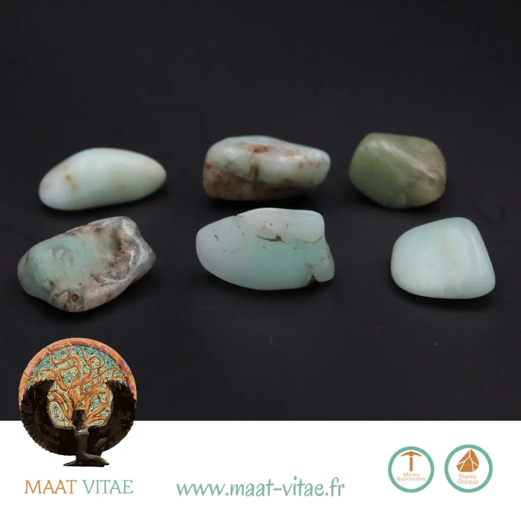 Chrysoprases - Pierres naturelles et équitables de notre partenaire Maât Vitae - www.maat-vitae.fr