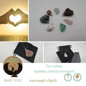 Colliers et pendentifs Pierres naturelles éthiques